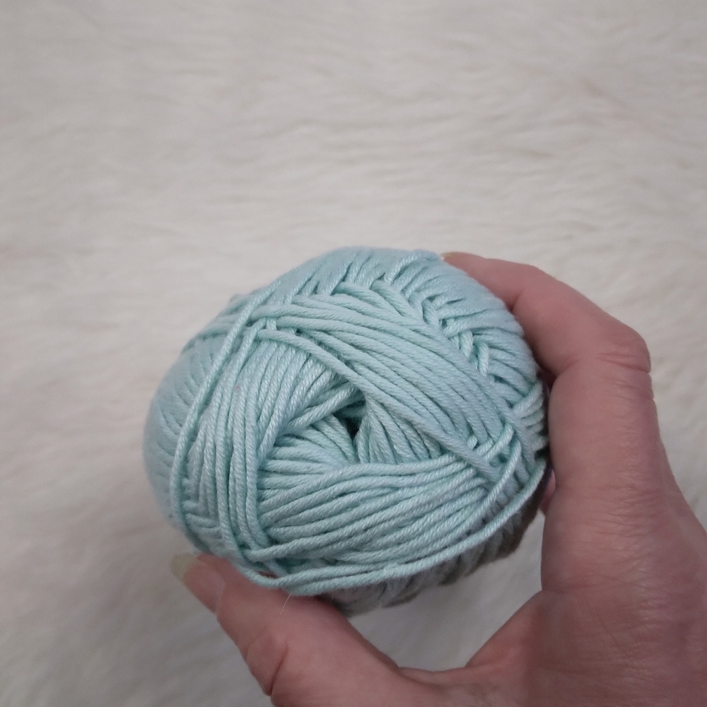 YARN Bernat Softee Baby Cotton, 4.2 Ounces, Aqua Mist - Picture 5 of 6